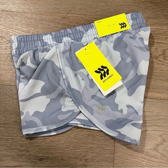 All in Motion Girls Athletic Run Shorts Set XS 4/5 - Picture 5 of 7